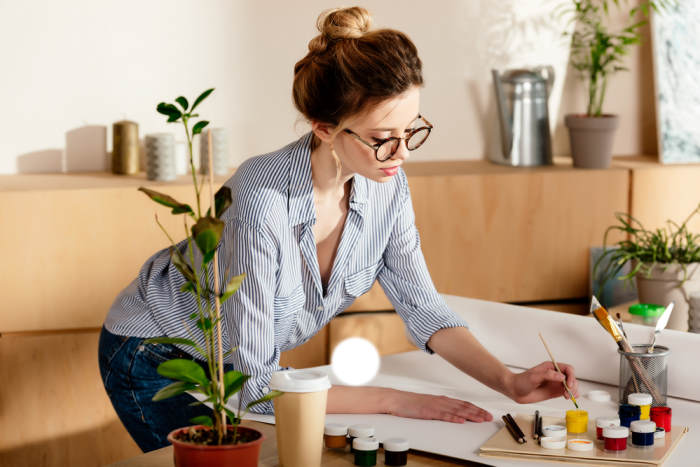 Woman painting