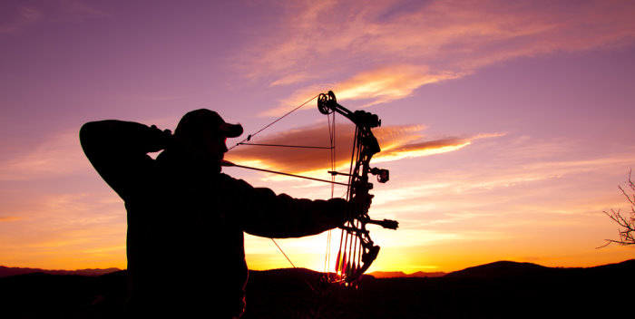 Bow Hunter in sunset