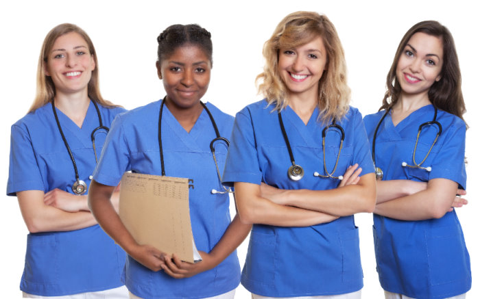 4 female nurses